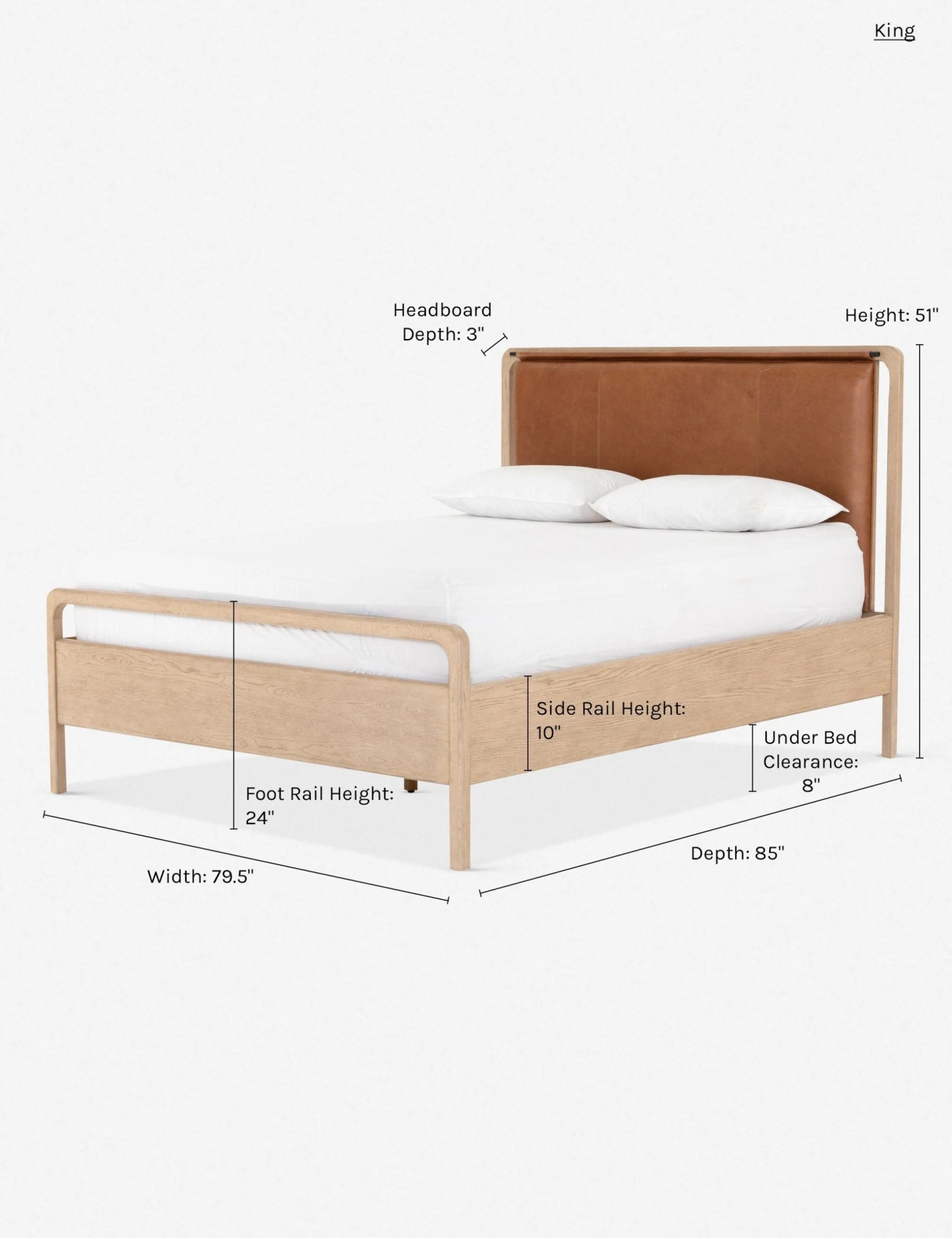 Tierney Leather Bed 7 Tierney Leather Bed - Image 7