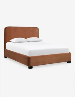 Bishop Platform Bed -Household Furnishing Store BishopPlatformBedRustVelvet Queen L04715132046 Product