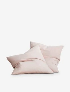European Flax Linen Euro Pillowcases (Set Of 2) By Cultiver -Household Furnishing Store CULTIVER Blush Euro