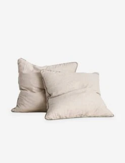 European Flax Piped Linen Euro Pillowcases (set Of 2) By Cultiver -Household Furnishing Store CULTIVER Piped Natural Forest Euros a7e5a45b 7cf9 4278 a117 b03140d49f6f