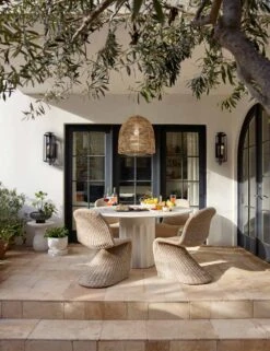 Doric Round Dining Table By Sarah Sherman Samuel -Household Furnishing Store CasualDining 16714 2 SITECROP