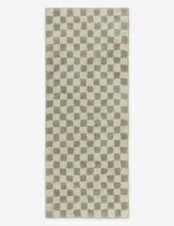 Checkerboard Bath Mat By Sarah Sherman Samuel -Household Furnishing Store CheckerboardBathMatbySarahShermanSamuel Lichen 2 x5 A06569285144