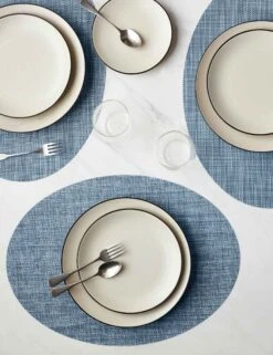 Mini Basketweave Oval Placemat (Set Of 4) By Chilewich -Household Furnishing Store ChilewichMiniBasketweaveOvalPlacemat Chambray Setof4 6259 74a0a8ba 87d4 4992 b2bb 63bc9f939386