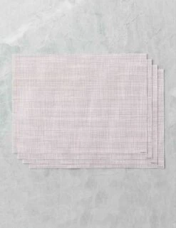 Mini Basketweave Rectangle Placemat (Set Of 4) By Chilewich -Household Furnishing Store ChilewichMiniBasketweaveRectanglePlacemat Blush 0936