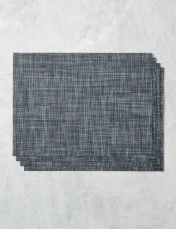 Mini Basketweave Rectangle Placemat (Set Of 4) By Chilewich -Household Furnishing Store ChilewichMiniBasketweaveRectanglePlacemat CoolGrey Setof4 0858 59b63ff6 b013 46d7 8665 5b4347698ab8