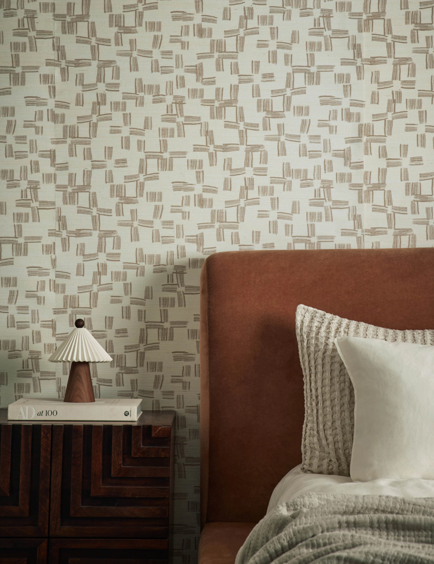 Crossmarks Grasscloth Wallpaper By Élan Byrd 2 Crossmarks Grasscloth Wallpaper By Élan Byrd - Image 2