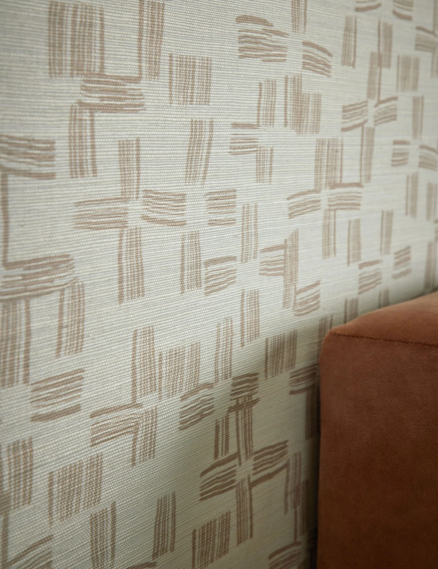 Crossmarks Grasscloth Wallpaper By Élan Byrd 3 Crossmarks Grasscloth Wallpaper By Élan Byrd - Image 3