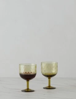 Dapple Wine Glass By LSA International -Household Furnishing Store DappleWineGlass WoodlandGreenbyLSAInternational A0655653 17537