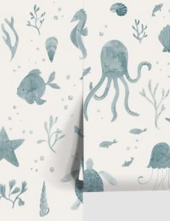 Scalamandre Della Wallpaper By Sandberg -Household Furnishing Store Della ocean blue 243 36 RollShot SITECROP