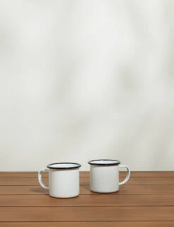 Enamelware Mug (Set Of 2) 12 Enamelware Mug (Set Of 2) -Household Furnishing Store EnamelwareMug BllackRim Setof4 7451