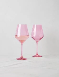Stemware (Set Of 2) By Estelle Colored Glass -Household Furnishing Store EstelleColoredGlassWineGlass Blush Setof2 7905 a0bb0e42 e026 4e83 aa3f 0b3f4c08c812