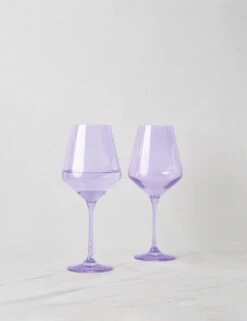 Stemware (Set Of 2) By Estelle Colored Glass -Household Furnishing Store EstelleColoredGlassWineGlass Lav