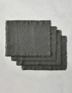 Essential Cotton Placemats (Set Of 4) By Hawkins New York -Household Furnishing Store HawkinsNewYorkEssentialSetof4CottonPlacemats Grey 6341