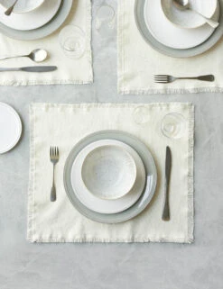 Essential Cotton Placemats (Set Of 4) By Hawkins New York -Household Furnishing Store HawkinsNewYorkEssentialSetof4CottonPlacemats Ivory 0968