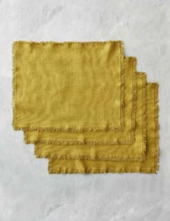 Essential Cotton Placemats (Set Of 4) By Hawkins New York -Household Furnishing Store HawkinsNewYorkEssentialSetof4CottonPlacemats Mustard 0942