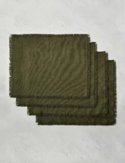 Essential Cotton Placemats (Set Of 4) By Hawkins New York -Household Furnishing Store HawkinsNewYorkEssentialSetof4CottonPlacemats Olive 6343