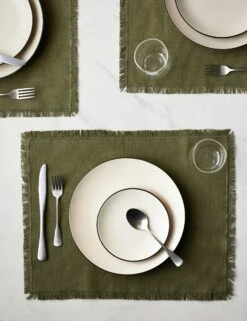 Essential Cotton Placemats (Set Of 4) By Hawkins New York -Household Furnishing Store HawkinsNewYorkEssentialSetof4CottonPlacemats Olive 6346