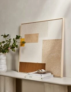 Patchwork Copper + Yellow Wall Art By Visual Contrast -Household Furnishing Store L0470484 TexturedPaper Copper StuidoLifestyle 3