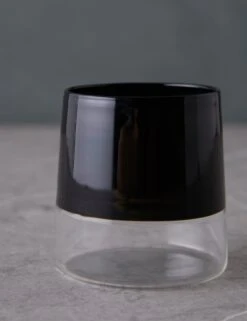 Light Colore Wine Tumbler By Ichendorf Milano -Household Furnishing Store LightColoreWineTumbler ClearandBlackbyIchendorfMilano 15746