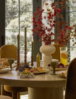 Atlas Brass Pepper Mill -Household Furnishing Store Lulu and Georgia DiningRoom1 Holiday 319 Site Crop Holiday Tabletop Lifestyle 8b4822cc 750c 4d3a 91e8 f8a63def48b1