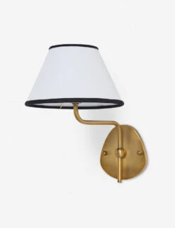 Magdalene Single Sconce -Household Furnishing Store MagdaleneSconceBrass BlackRimShade 12766