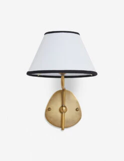 Magdalene Single Sconce -Household Furnishing Store MagdaleneSconceBrass BlackRimShade 12767