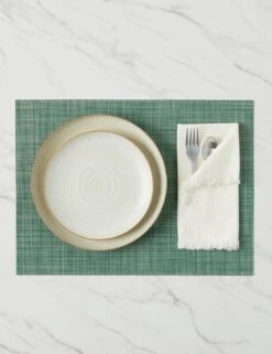 Mini Basketweave Rectangle Placemat (Set Of 4) By Chilewich -Household Furnishing Store MiniBasketweaveRectanglePlacemats Ivy A0656936 4776 Product