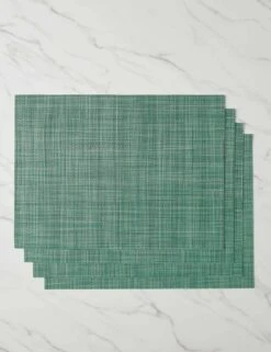 Mini Basketweave Rectangle Placemat (Set Of 4) By Chilewich -Household Furnishing Store MiniBasketweaveRectanglePlacemats Ivy A0656936 Product