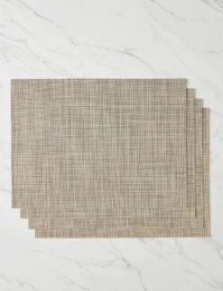 Mini Basketweave Rectangle Placemat (Set Of 4) By Chilewich -Household Furnishing Store MiniBasketweaveRectanglePlacemats Linen A0656937 Product