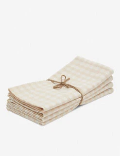 Mini Gingham Napkins (Set Of 4) By Heather Taylor Home -Household Furnishing Store NAP MGIN CRM Mini Gingham Cream Napkins 3 1 5cd33ca4 cdcb 4adb 9795 7c270e30101c