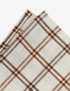 Mayfair Plaid Napkins (Set Of 4) By Heather Taylor Home -Household Furnishing Store NAP MPLD NUT 2