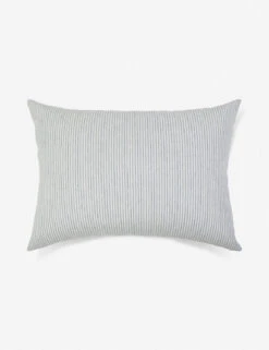 Connor Linen Cotton Sham By Pom Pom At Home -Household Furnishing Store PomPomatHomeConnorBigPillow IvoryandDenim f530a9b8 db67 4098 b23b 8d8cac5eebde