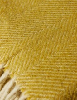 Recycled Wool Throw By Tartan Blanket Co 30 Recycled Wool Throw By Tartan Blanket Co -Household Furnishing Store RecycledWoolThrow MustardHerringbonebyTartanBlanketCo 16108 Swatch SITECROP