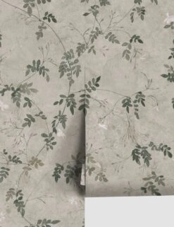 Scalamandre Irene Wallpaper By Sandberg -Household Furnishing Store S10112 Irene Olive green image1 RollShot SITECROP