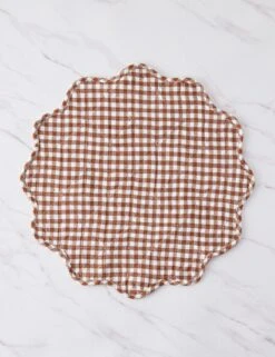 Scallop Placemats By Heather Taylor Home -Household Furnishing Store ScallopPlacemat Nutmeg 16021