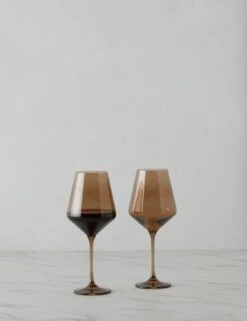 Stemware (Set Of 2) By Estelle Colored Glass -Household Furnishing Store Stemware setof2 byEstelleColoredGlass AmberSmoke A0655147 17519