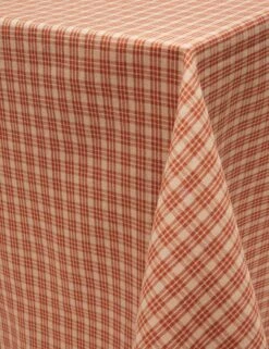 Katherine Plaid Tablecloth By Heather Taylor Home -Household Furnishing Store TBL KATH SNA Katherine Plaid Sienna Tablecloth 3 1