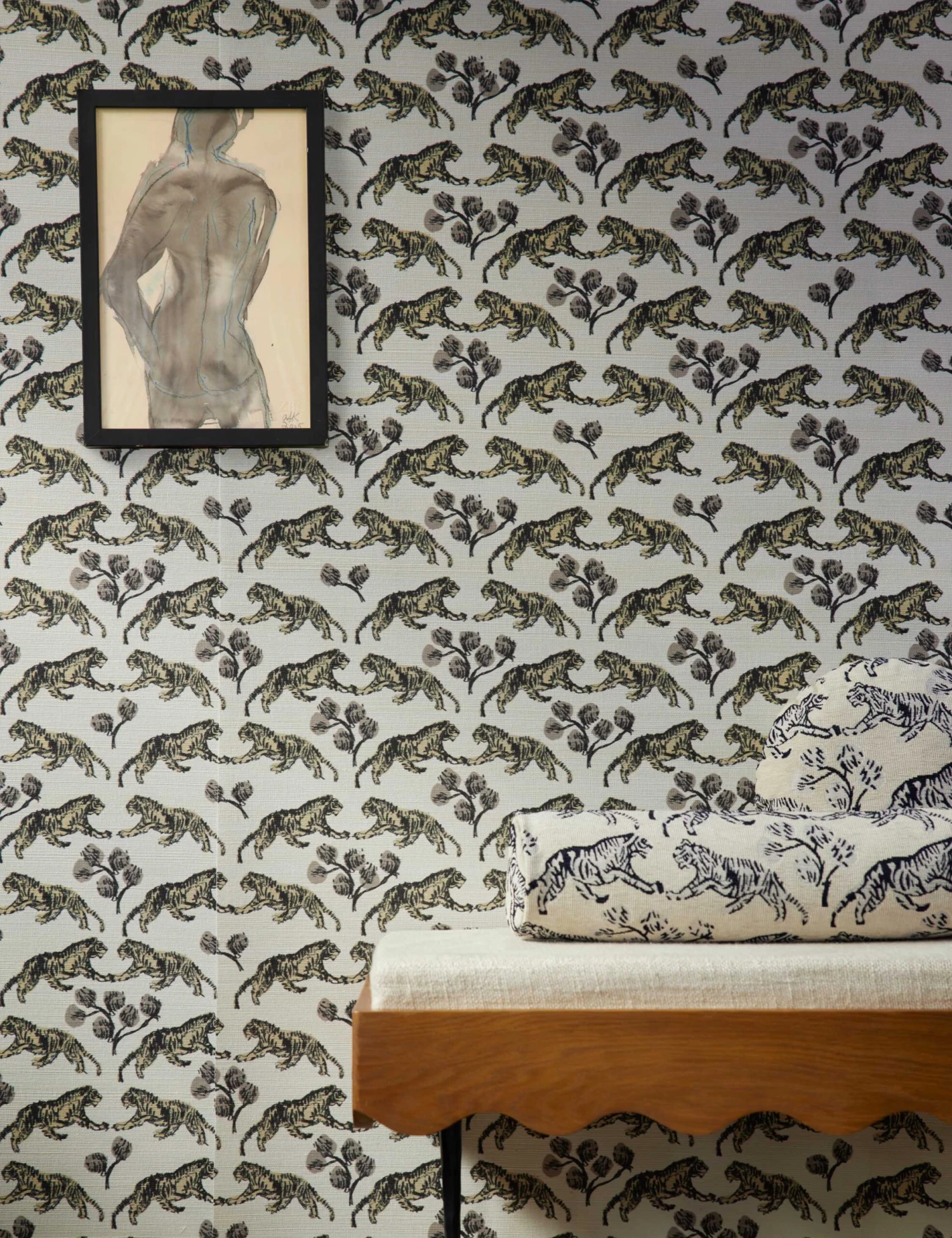 Tiger Grasscloth Wallpaper By Sarah Sherman Samuel 4 Tiger Grasscloth Wallpaper By Sarah Sherman Samuel - Image 4