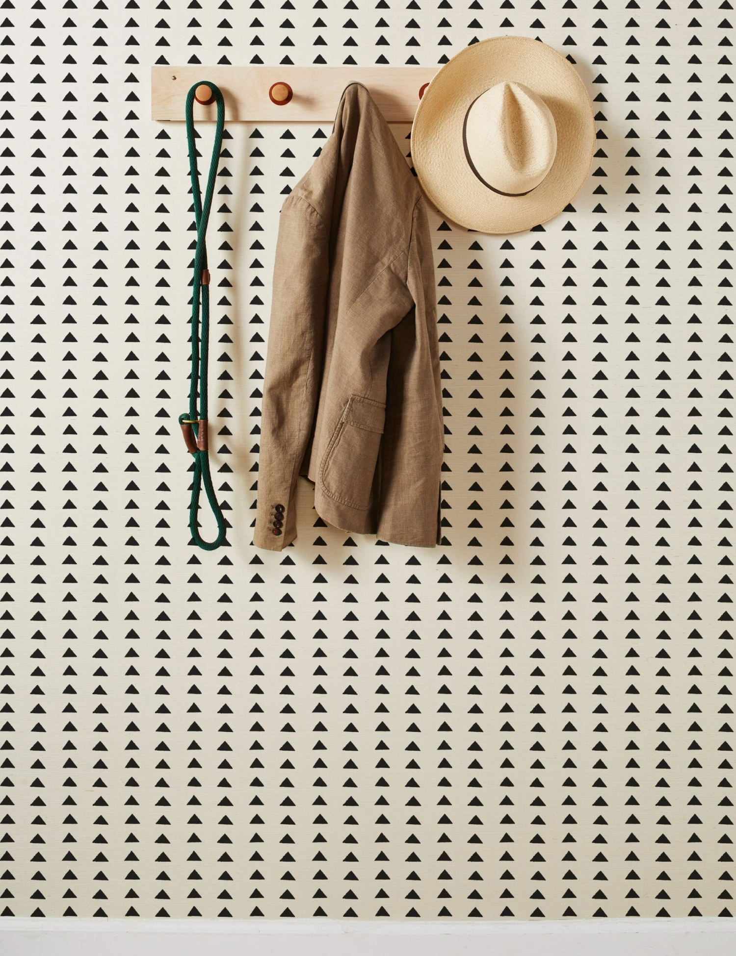 Triangles Grasscloth Wallpaper By Nathan Turner 4 Triangles Grasscloth Wallpaper By Nathan Turner - Image 4