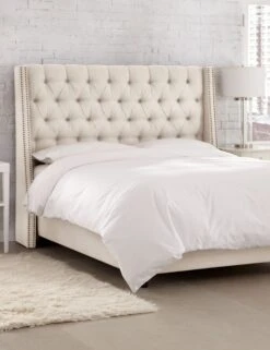Admina Bed 30 Admina Bed -Household Furnishing Store admina linen tufted bed talc 3 1