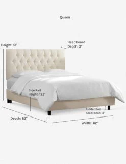 Amarise Bed -Household Furnishing Store amarise bed talc queen