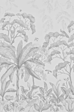 Jungle Wallpaper Mural -Household Furnishing Store cdm4352 B W FULL MURAL site crop