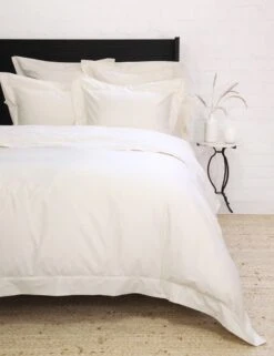 Classico Hemstitch Cotton Sateen Duvet Set By Pom Pom At Home 7 Classico Hemstitch Cotton Sateen Duvet Set By Pom Pom At Home -Household Furnishing Store classicoivoryduvetcopy 1