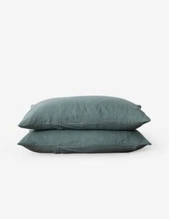 European Flax Linen Pillowcases (Set Of 2) By Cultiver -Household Furnishing Store cultiver linen bedding bluestone pillowcase 6380aeb7 c1bf 49ea ad38 a160dea4cf5c