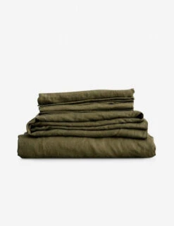 European Flax Linen Sheet Set By Cultiver 32 European Flax Linen Sheet Set By Cultiver -Household Furnishing Store cultiver linen bedding olive sheet set 1 1