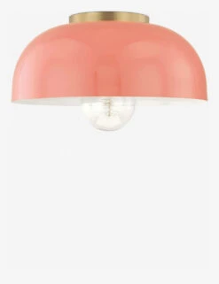 Dea Semi-Flush Mount Light -Household Furnishing Store dea semi flush mount aged brass and pink 2 1564991625 1