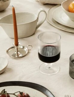 Ripple Wine Glasses (Set Of 2) By Ferm Living -Household Furnishing Store fermLIVING AW21 FlowWhiteSpeckle FlowPlateLarge RippleLowGlasses image