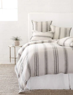 Jackson Linen Duvet By Pom Pom At Home 18 Jackson Linen Duvet By Pom Pom At Home -Household Furnishing Store jackson flax midnight bed front 1