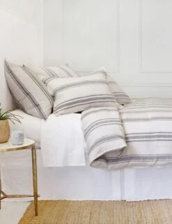 Jackson Linen Duvet By Pom Pom At Home 21 Jackson Linen Duvet By Pom Pom At Home -Household Furnishing Store jackson flax midnight bed side 1