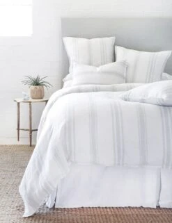 Jackson Linen Duvet By Pom Pom At Home 22 Jackson Linen Duvet By Pom Pom At Home -Household Furnishing Store jackson white ocean bed front 1